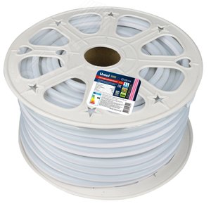 Изображение товара Лента светодиодная гибкий неон 8Вт/м 220В розовый IP67 120 LED/м бобина 50м. в коробке (шт)