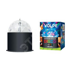 Светодиодный светильник-проектор ULI-Q302 Серия DISCO многоцветный ТМ VOLPE Напряжение 220В Кабель с вилкой (в комплекте) Цвет корпуса черный