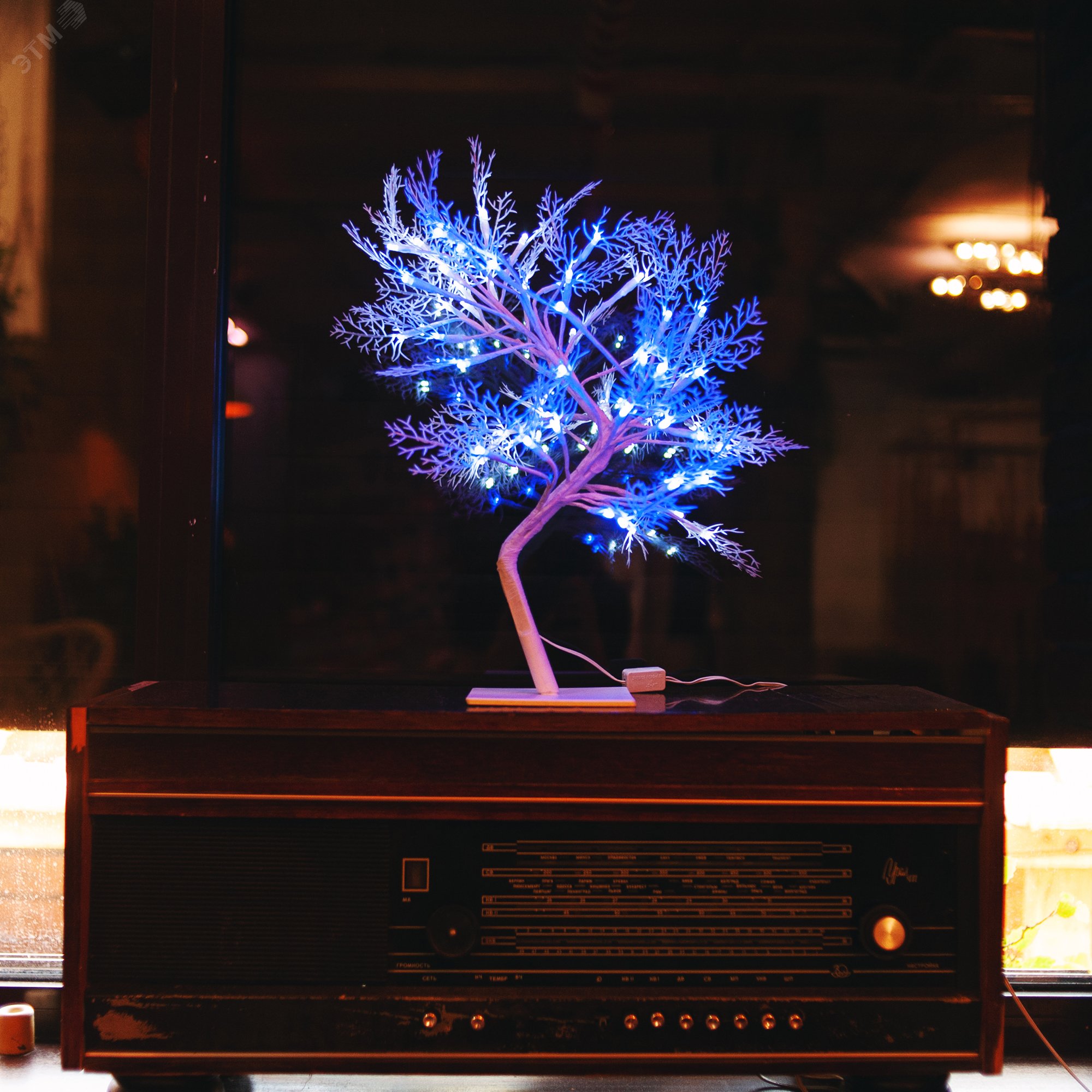 Дерево светодиодное Морозко 50 см 54 светодиода Синий и Провод белый ULD-T3550-054/SWA WHITE-BLUE IP20 FROST UL-00001400 Uniel - превью 3