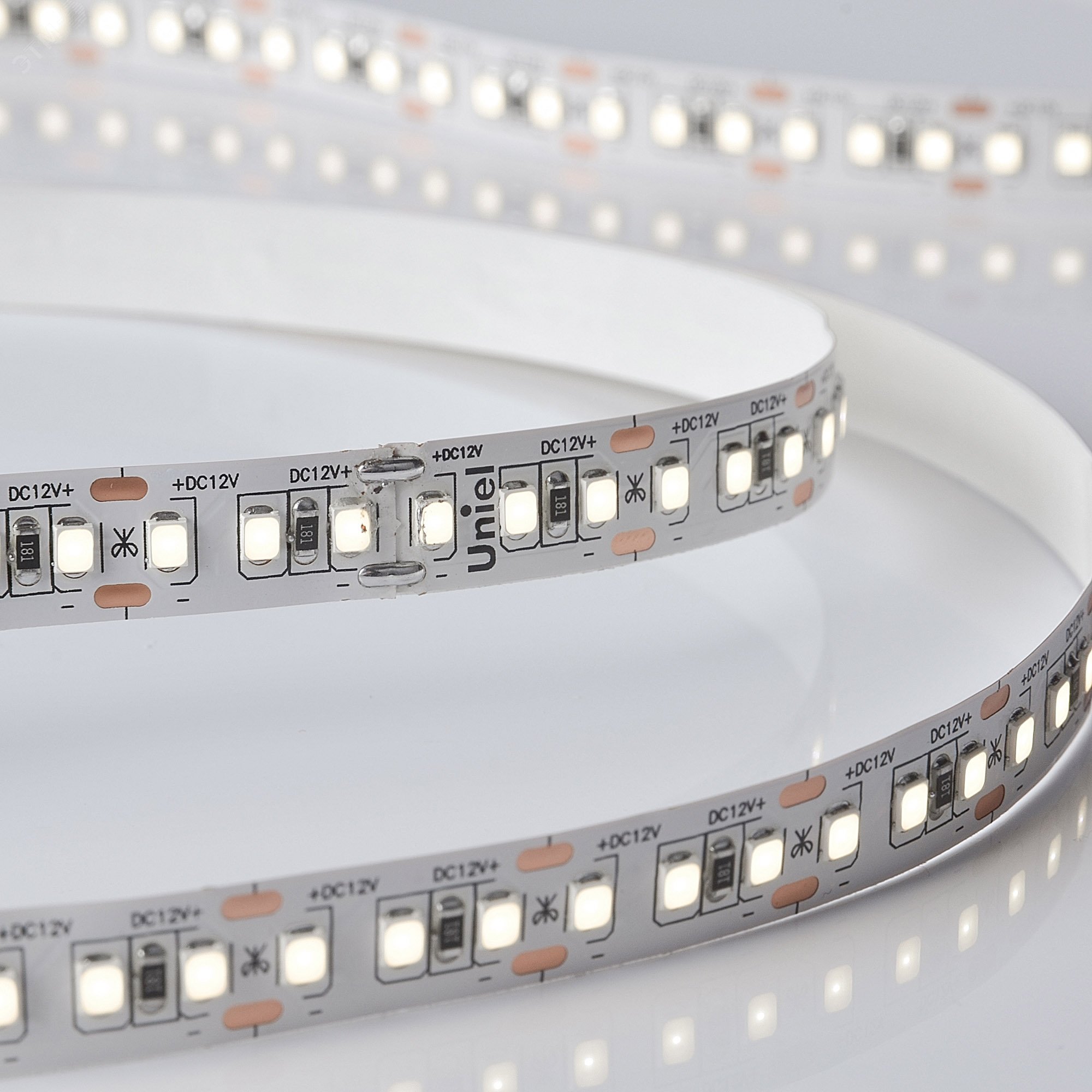 Изображение товара Лента гибкая светодиодная на самоклеящейся основе. ULS-M14-2835-168LED/m-10мм-IP20-DC12V-14W/m-5м-4000K PROFI Катушка 5м. в герметичной упаковке. (4000К) (шт)