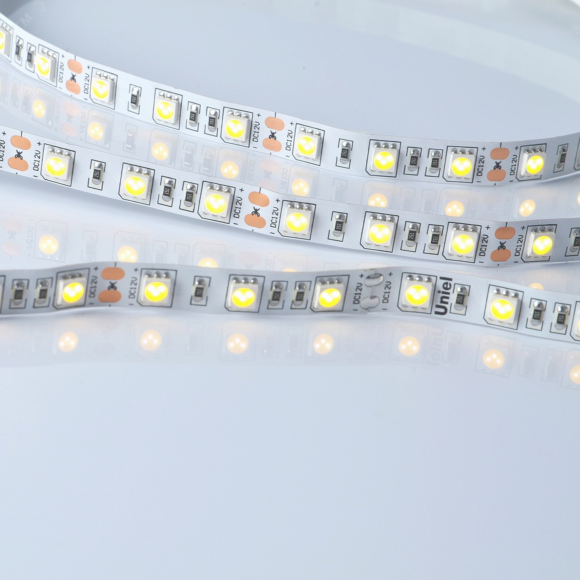 Изображение товара Гибкая светодиодная лента 14,4Вт/м 12В 3000K IP20 5м Uniel