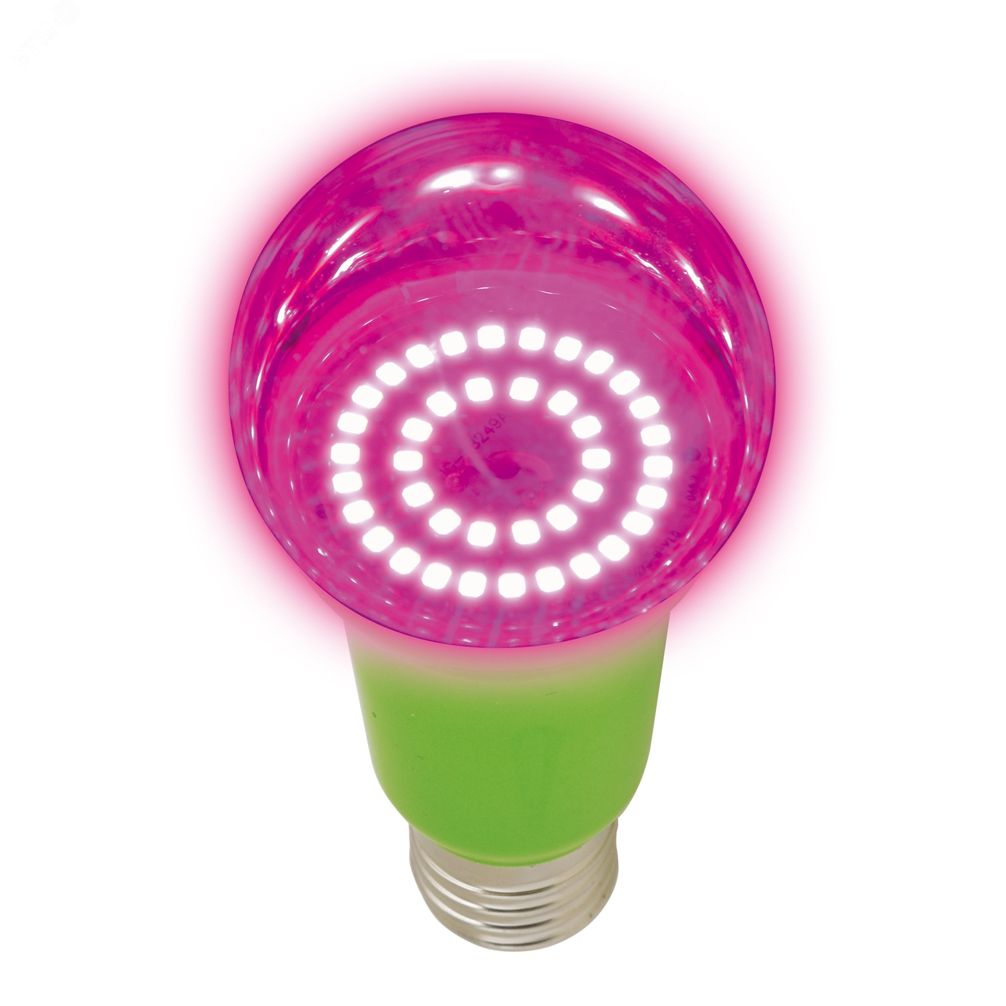 Лампа светодиодная для растений. LED-A60-15W/SPSB/E27/CL PLP30GR Форма A, прозрачная. Спектр для рассады и цветения. Картон. ТМ UL-00004582 Uniel - превью