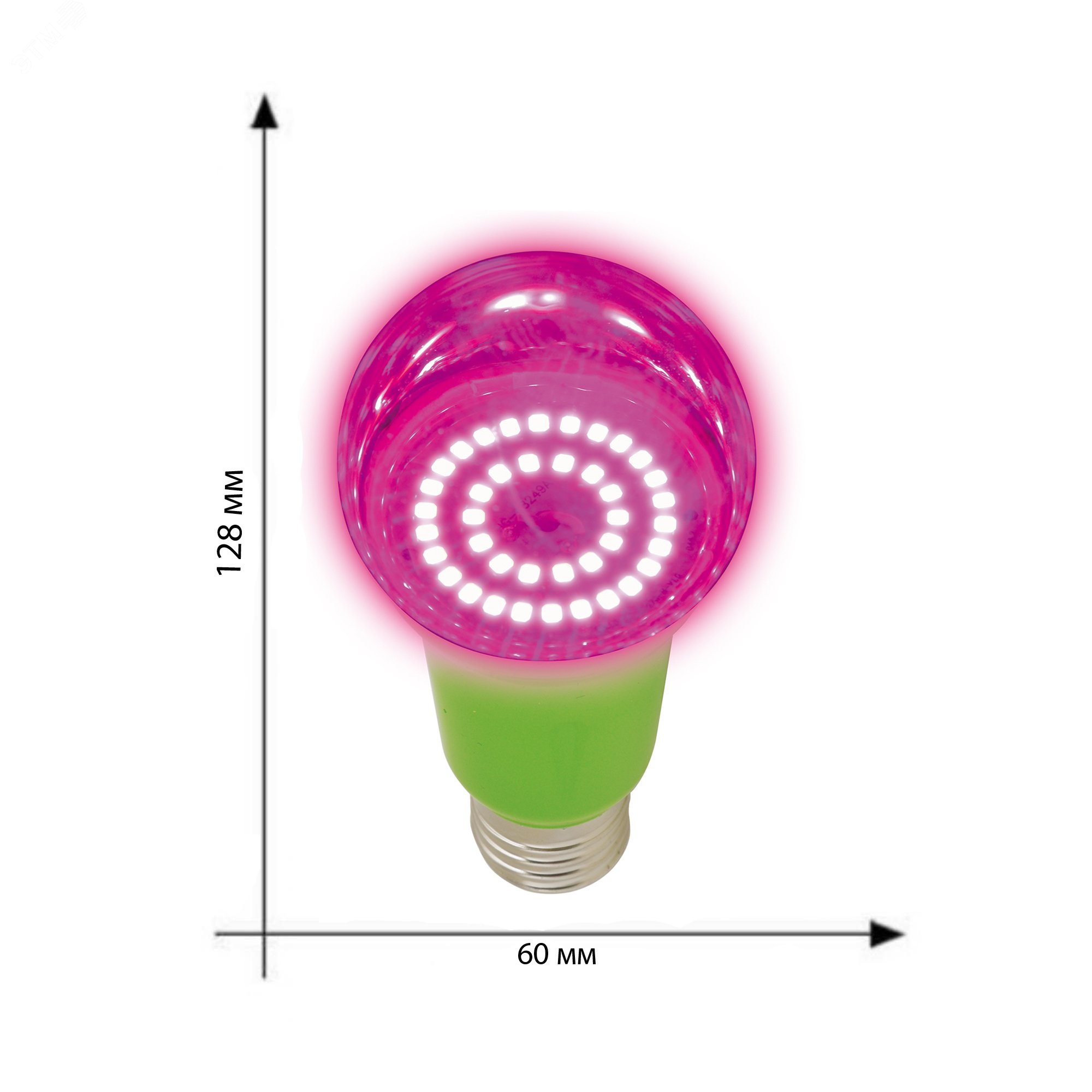 Лампа светодиодная для растений. LED-A60-15W/SPSB/E27/CL PLP30GR Форма A, прозрачная. Спектр для рассады и цветения. Картон. ТМ UL-00004582 Uniel - превью 5