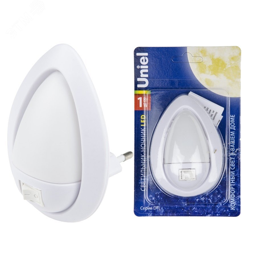 Изображение товара Светильник-ночник DTL-314 с механическим выключателем белый