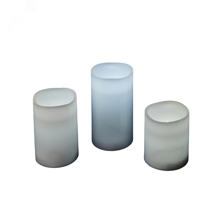 Изображение товара Фигура светодиодная Свеча на батарейках 2АА (не в/к) в составе набора из 3 штук 1 светодиод RGB свет Пульт ДУ (в/к) ULD-F052 RGB RC CANDLE SET3 (шт)