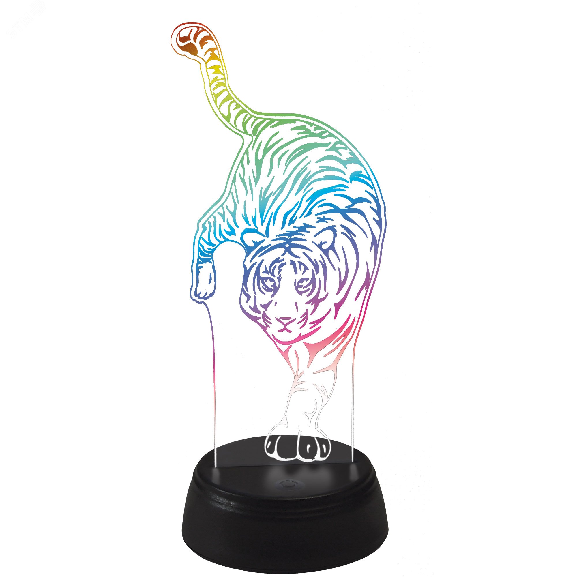 Изображение товара Светильник декоративный ULI-M506 RGB/3AA TIGER/BLACK с эффектом 3D