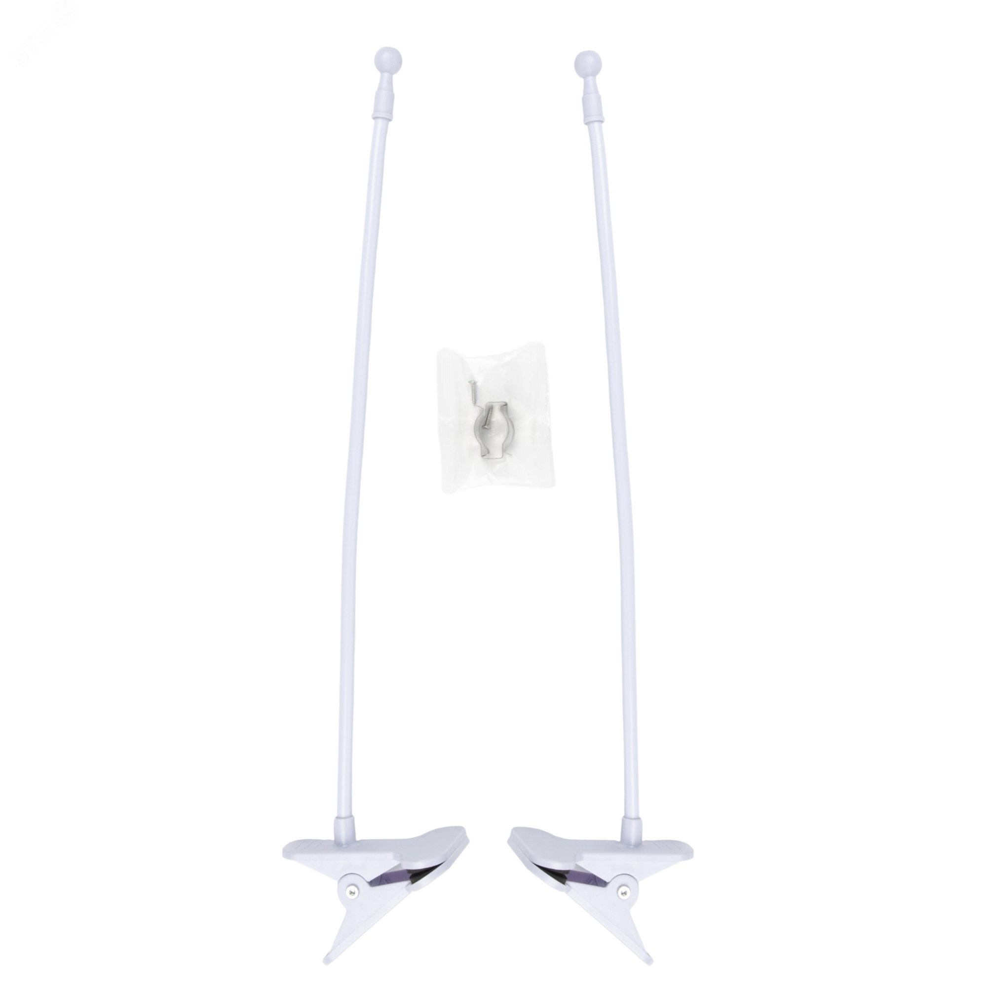 Изображение товара Подставка для светильника ULI-P на прищепке UFP-M02C-450 WHITE POLYBAG SET2 длина трубки 450мм, набор из 2шт. Белая. ТM ФитоЛето (шт)