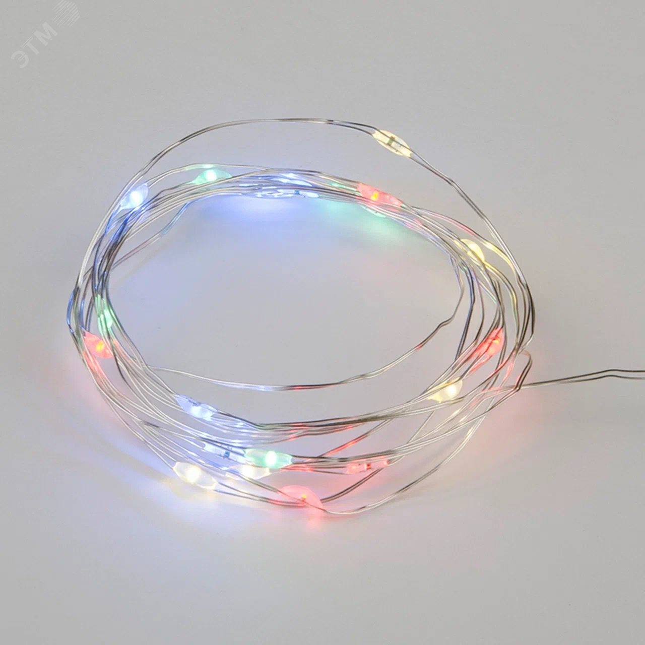 Изображение товара Светодиодная гирлянда Роса 2 м мультиколор на батарейках IP20