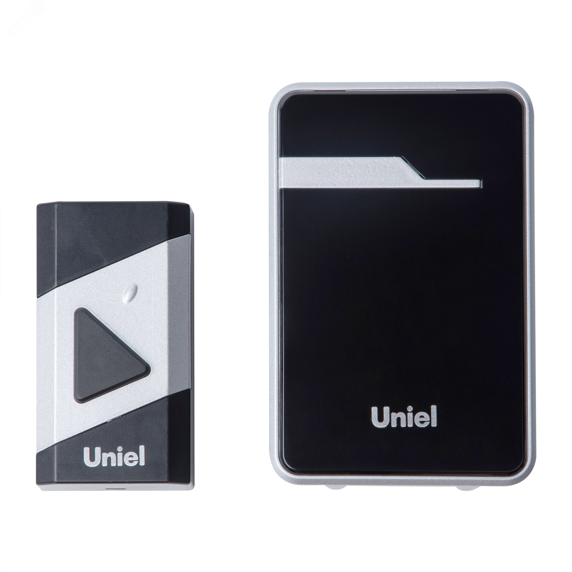 Изображение товара Беспроводной звонок с радиусом действия 150 м, черный с серебристым UDB-016W-R1T1-38S-150M-BL/SL