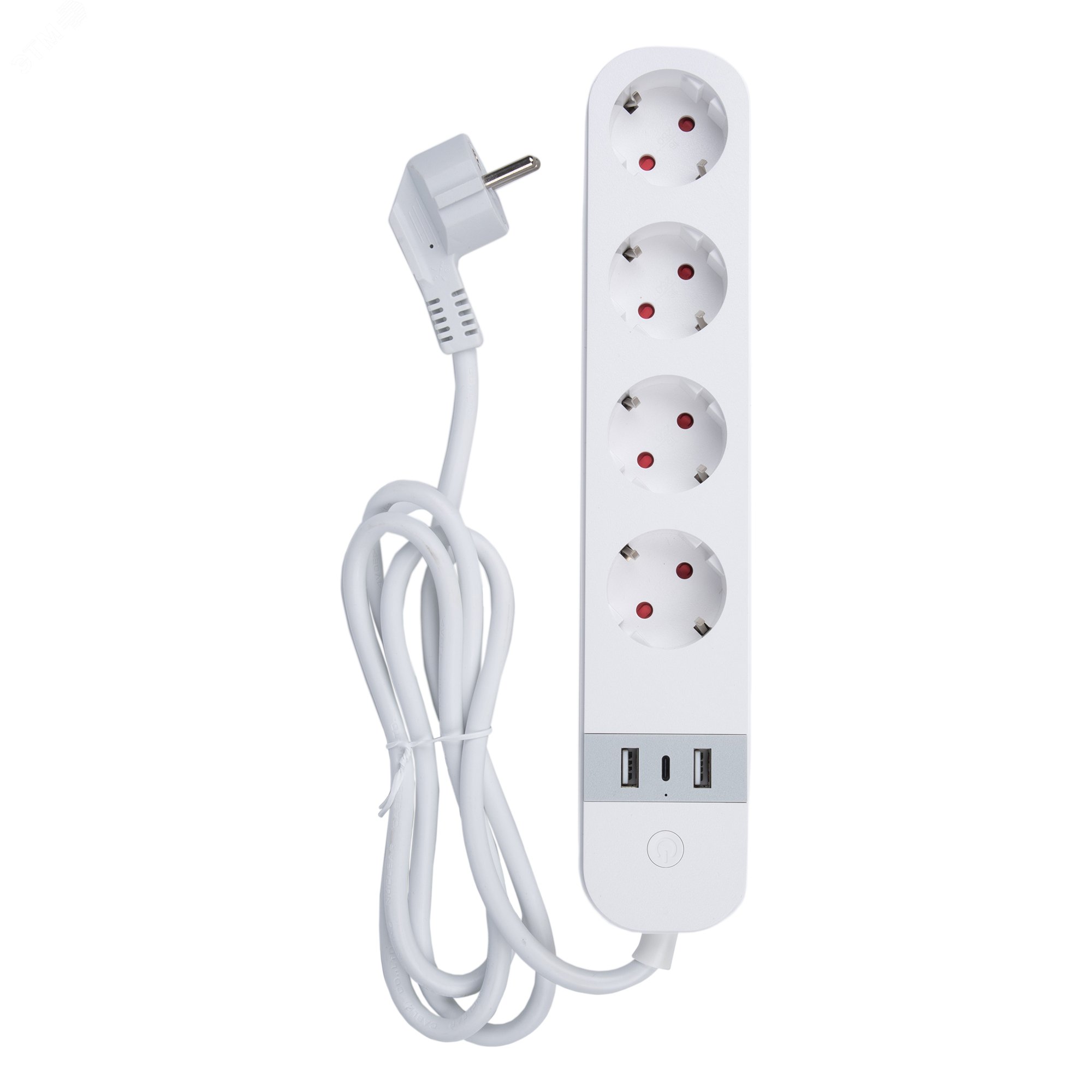 Изображение товара Умный сетевой фильтр Wi-Fi Uniel с 4 гнездами и 2 USB