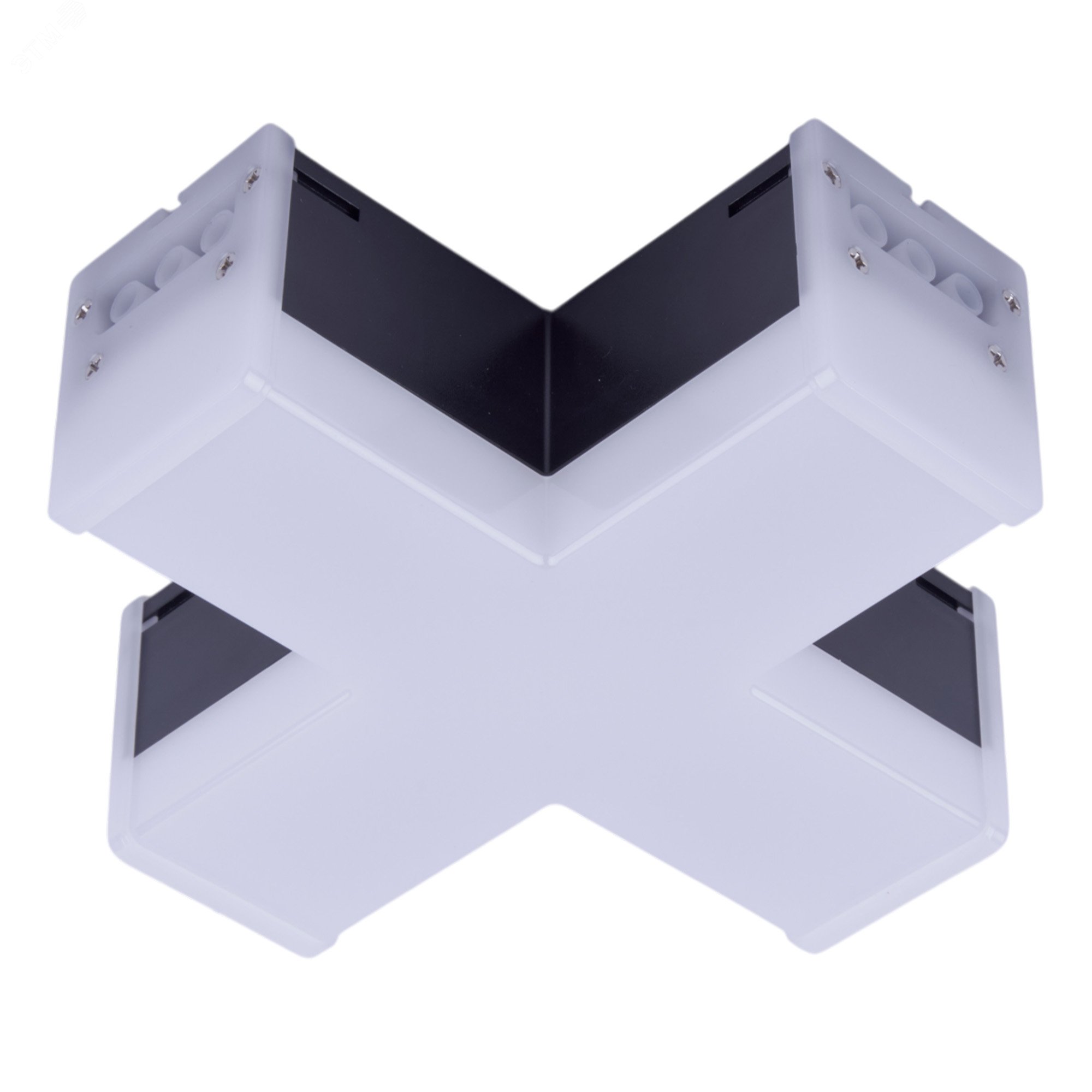 Изображение товара Светильник светодиодный X-образный. Белый свет (6500K). 1200Лм. Алюминий. Корпус черный ULO-N11X-12W/6500K IP40 BLACK (шт)