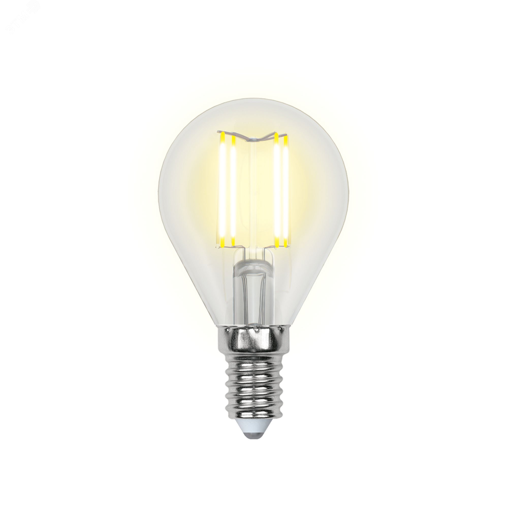 LED-G45-6W/WW/E14/CL GLA01TR Лампа светодиодная. Форма ''шар'', прозрачная. Серия Air. Теплый белый свет (3000K). Картон. ТМ LEDG456WWWE14CLGLA01TR Uniel - превью