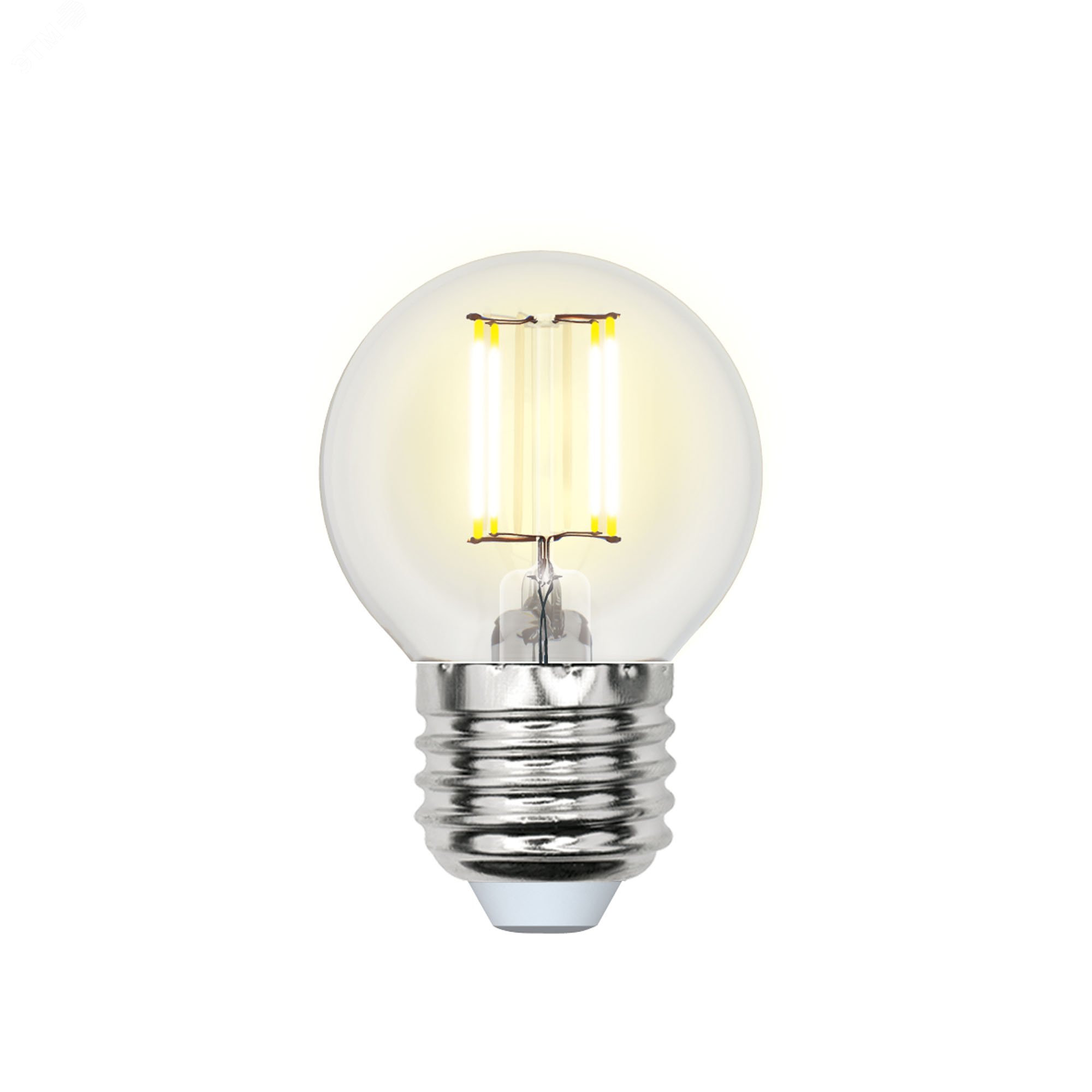 LED-G45-6W/WW/E27/CL GLA01TR Лампа светодиодная. Форма ''шар'', прозрачная. Серия Air. Теплый белый свет (3000K). Картон. ТМ LEDG456WWWE27CLGLA01TR Uniel - превью