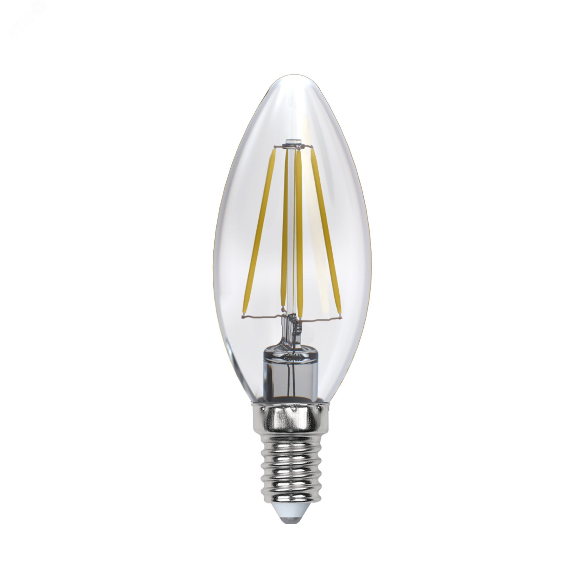 Лампа светодиодная LED 5вт 200-250В свеча диммируемая 450Лм Е14 3000К Air филамент UL-00002860 Uniel - превью