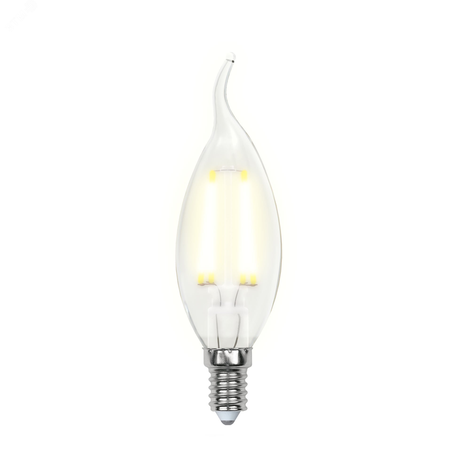 Лампа светодиодная LED 5вт 200-250В свеча на ветру диммируемая 450Лм Е14 3000К Air филамент UL-00002863 Uniel - превью