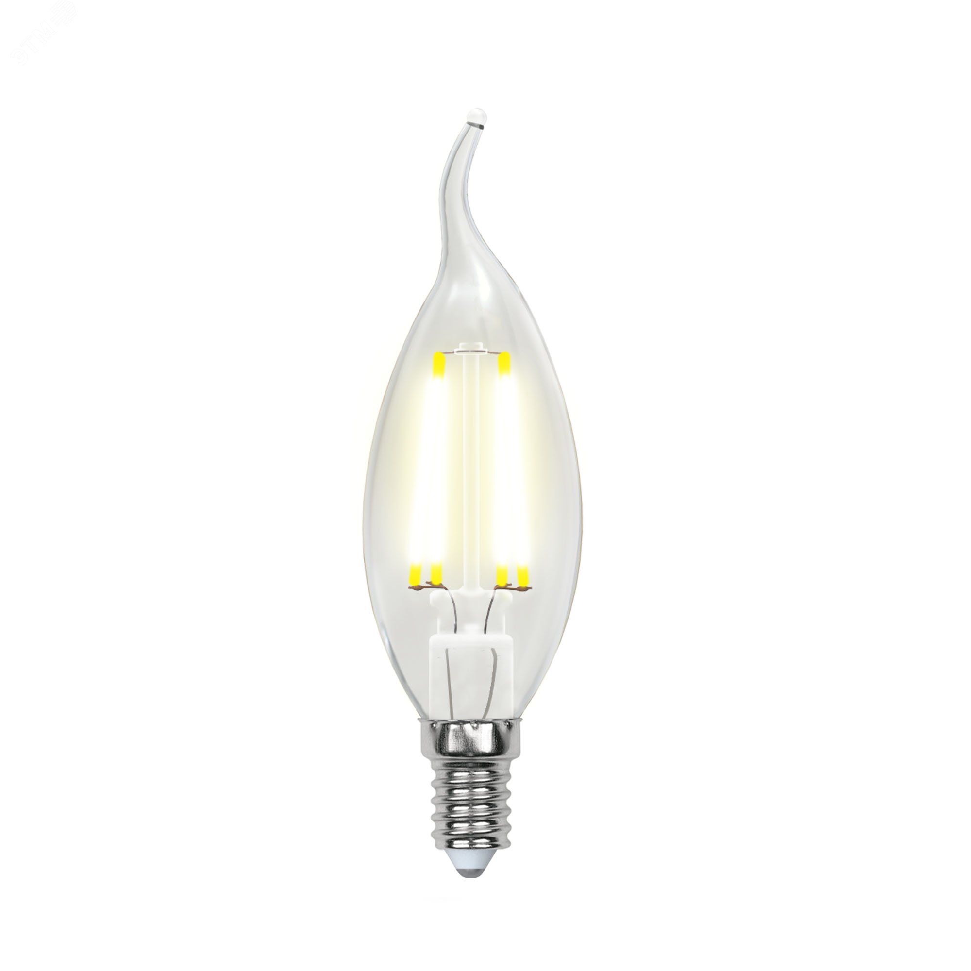 Лампа светодиодная LED 5вт 200-250В свеча на ветру диммируемая 450Лм Е14 4000К Air филамент UL-00002865 Uniel - превью