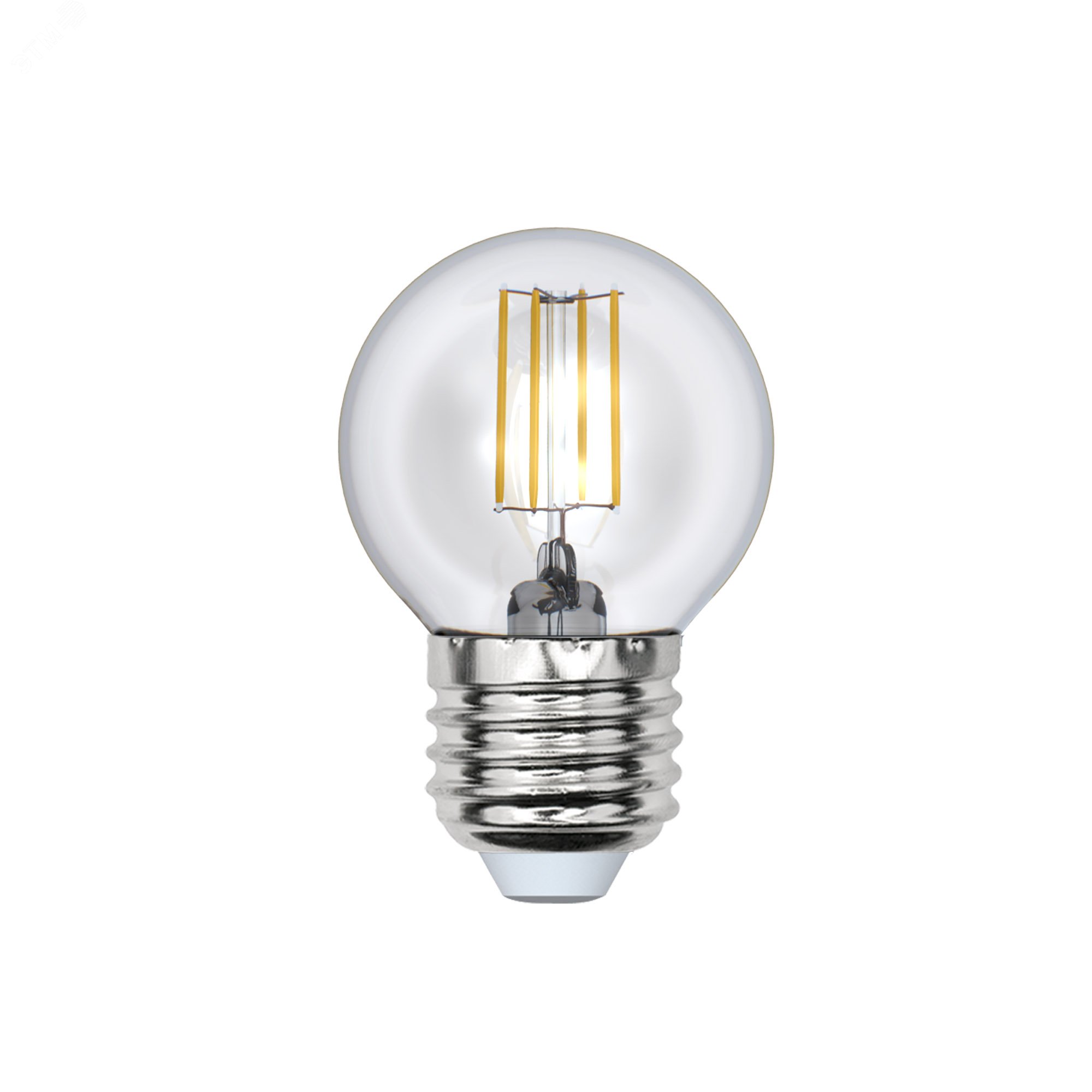 Лампа светодиодная LED 5вт 200-250В шар диммируемый 450Лм Е27 3000К Air филамент UL-00002868 Uniel - превью
