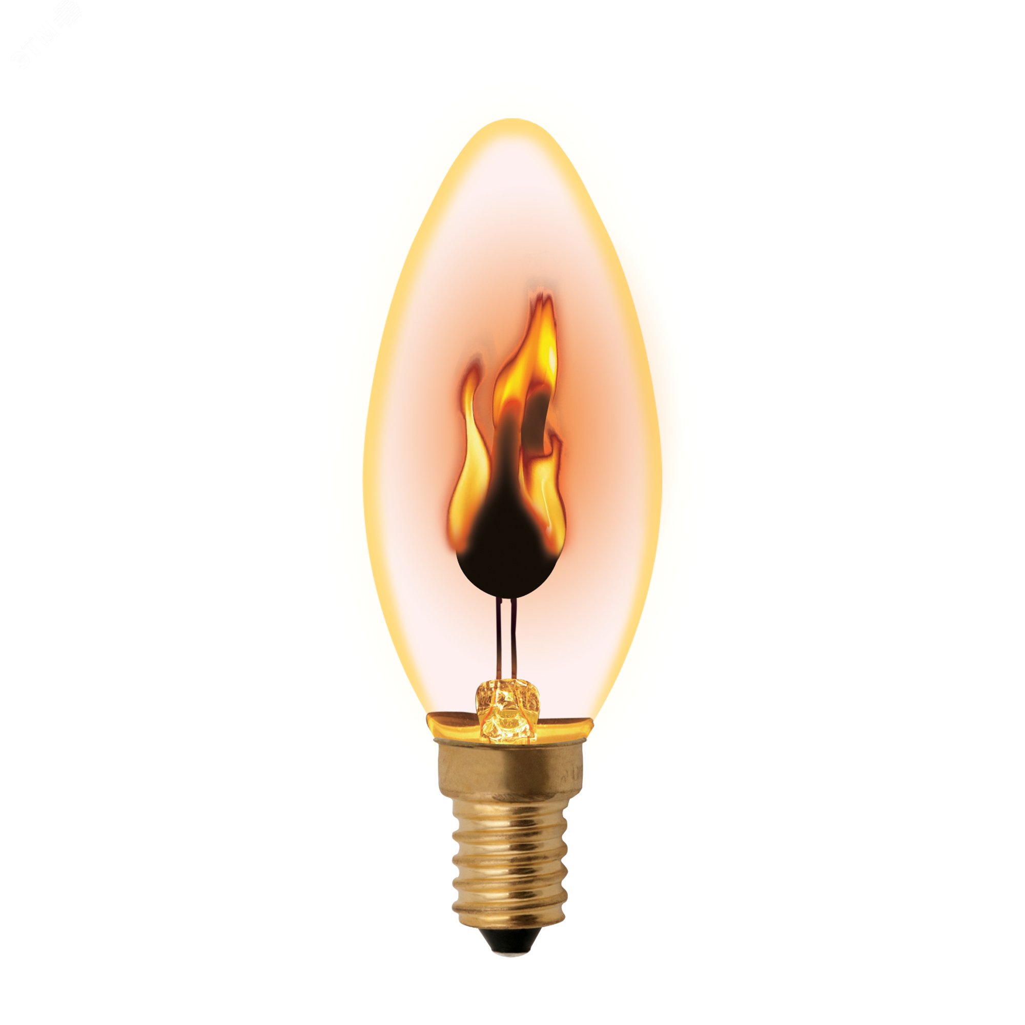 Лампа декоративная накаливания, форма свеча, IL-N-C35-3/RED-FLAME/E14 /CL, прозрачная UL-00002981 Uniel - превью