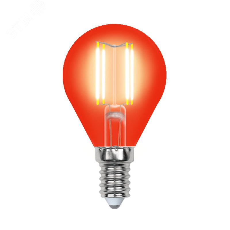 Лампа светодиодная декоративная цветная LED 5вт 200-250В шар 350Лм Е14 КРАСНЫЙ Air color UL-00002985 Uniel - превью