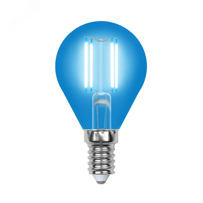 Лампа светодиодная декоративная цветная LED 5вт 200-250В шар 350Лм Е14 СИНИЙ Air color UL-00002989 Uniel - превью