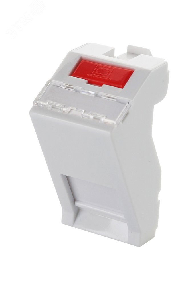 Изображение товара Адаптер 45 x 22,5 мм для 1 модуля Keystone, наклонный, белый (шт)