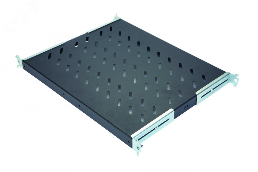 Изображение товара Полка телекоммуникационная стационарная 1U до 50 кг 570 мм для шкафов глубиной 800 мм