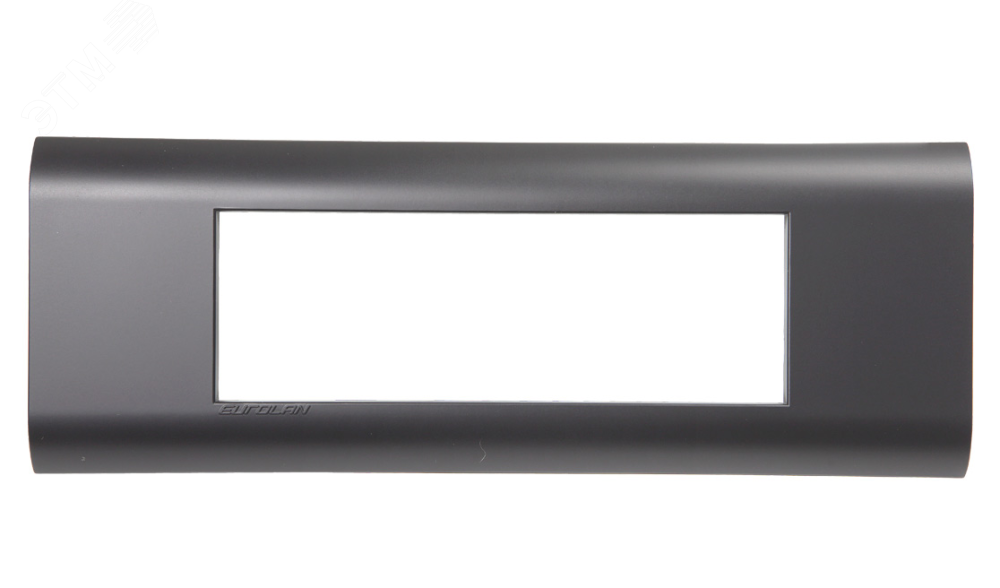 Изображение товара Рамка горизонтальная французский стандарт 6 модулей графитовый черный