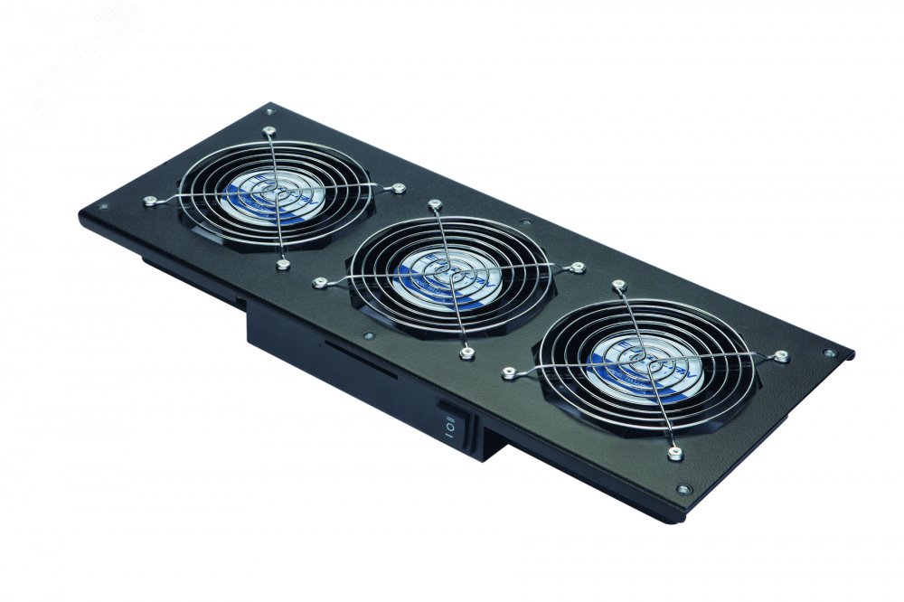 Изображение товара Модуль вентиляторный потолочный с 3 вентиляторами и термореле для шкафа