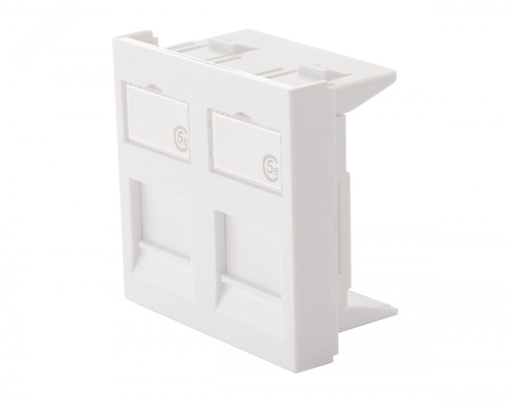 Изображение товара Адаптер 45 x 45 мм для 2 модулей Keystone белый
