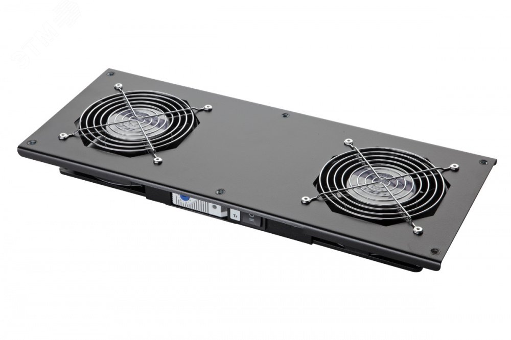 Изображение товара Потолочный модуль вентиляторный с 2 вентиляторами и термореле для шкафов Racknet и Racnet