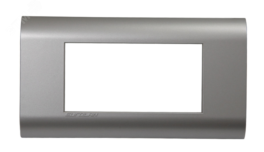 Изображение товара Рамка французский стандарт 4 модуля 45x22,5 мм серебристая