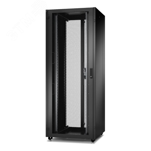 Изображение товара Шкаф Racknet N2000 42U 800 x 1000, передняя дверь перфорированная одностворчатая, задняя дверь перфорированная двустворчатая, черный (шт)