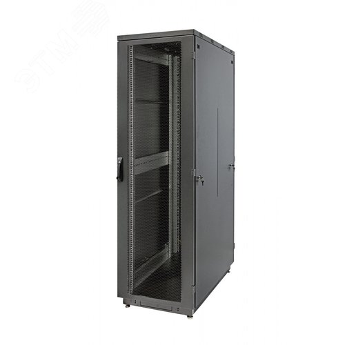 Изображение товара Шкаф Racknet S3000 42U 600 x 800, передняя дверь перфорированная одностворчатая, задняя дверь перфорированная одностворчатая, черный (шт)