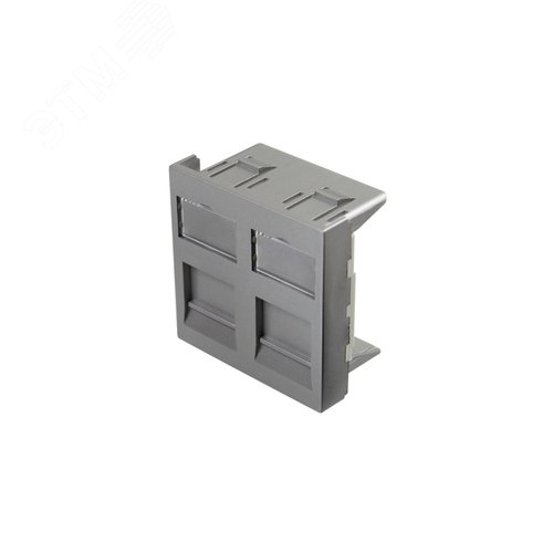 Изображение товара Адаптер 45 x 45 мм для 2 модулей Keystone, серебристый (шт)