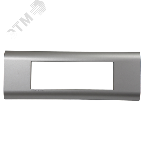 Изображение товара Рамка горизонтальная французский стандарт 6 модулей 45 x 22,5 мм, серебристый (шт)