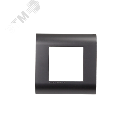 Изображение товара Рамка, французский стандарт 2 модуля 45 x 22,5 мм, графитовый черный (шт)