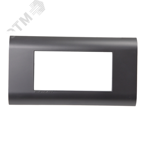 Изображение товара Рамка французский стандарт 4 модуля 45 x 22,5 мм, графитовый черный (шт)