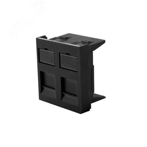 Изображение товара Адаптер 45 x 45 мм для 2 модулей Keystone, графитовый черный (шт)