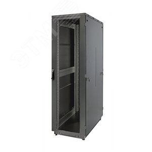 Шкаф серверный напольный S3000, IP20, 33U, 1625х600х800 мм (ВхШхГ), дверь: перфорация, задняя дверь: перфорация, боковая панель: сплошная, разборный, цвет: чёрный