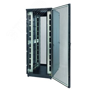 Шкаф телекоммуникационный 19' напольный 47U, 2250х800х1000 мм, дверь перф.1-ств., задняя дверь перф.2-ств., цвет черный