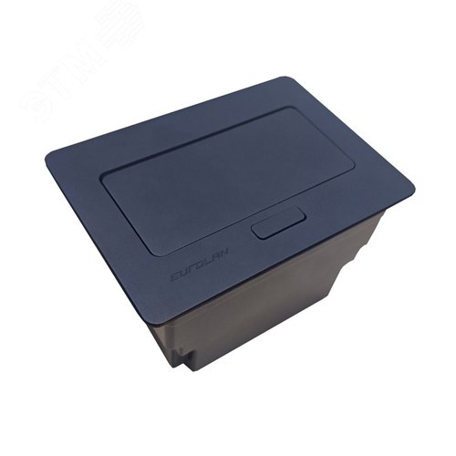 Изображение товара Блок розеточный настольный выдвижной 4 модуля 45 х 22,5 мм, черный (шт)