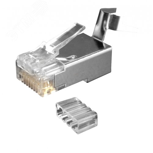 Изображение товара Коннектор Eurolan, RJ45, кат. 6A, экр., для полевой установки, 50 шт, цвет белый, FTP (упак)
