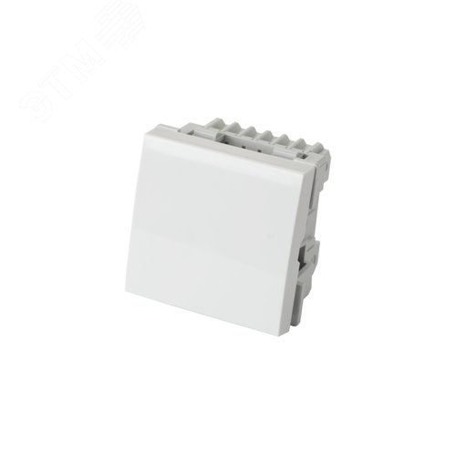 Изображение товара Выключатель кнопочный одноклавишный 45 х 45 хм 10 A – 250 В, белый (шт)