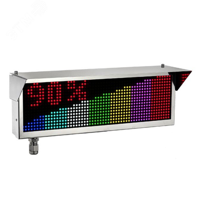 Оповещатель взрывозащищенный многоцветный         ЭКРАН-ИНФО-RGB-С-24VDC ''ПОЖАР'' (К/Ч/МН/С З), безкабельных вводов ER008000111098-0000 Эридан - превью 4