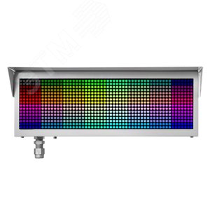 Оповещатель взрывозащищенный многоцветный         ЭКРАН-ИНФО-RGB-С-24VDC ''ПОЖАР'' (К/Ч/МН/С З), безкабельных вводов