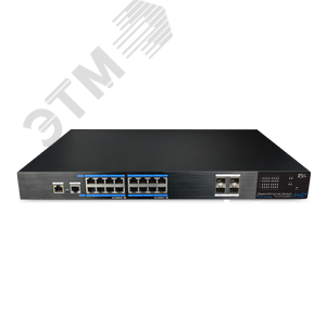 Изображение товара Коммутатор МАС 16К 20 портов (16 PoE) 270 Вт (-10…50) (шт)