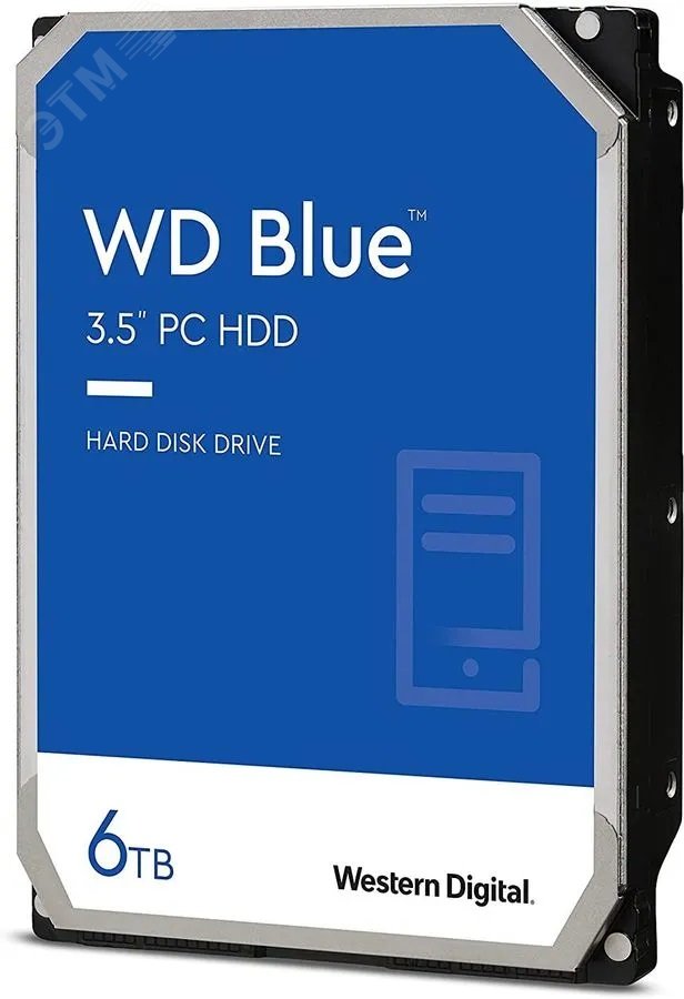 Жесткий диск 6TB Blue 3.5'', SATAIII, 5400 об/мин, 256 МБ WD60EZAZ Western Digital