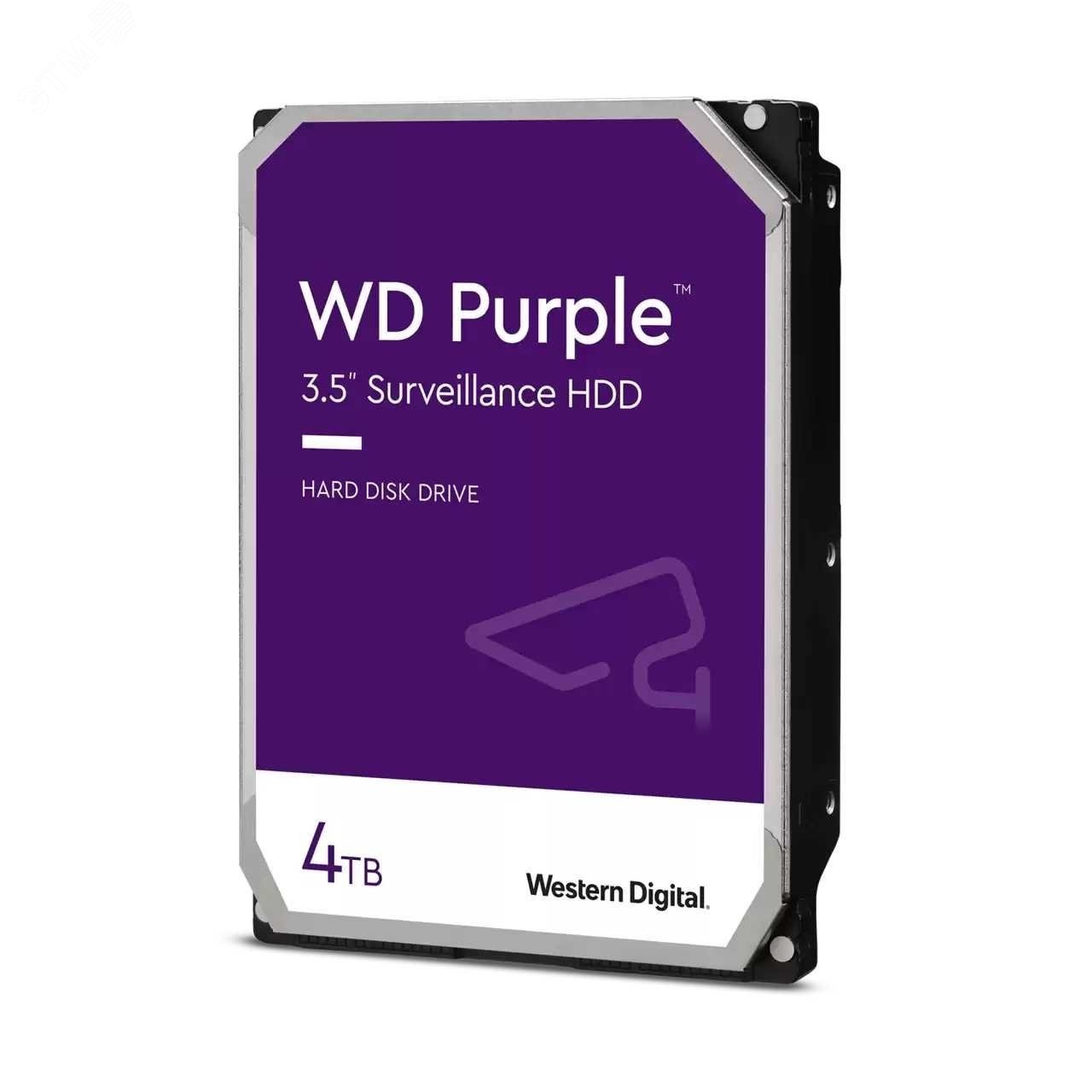 Жесткий диск 4TB Purple 3.5'', SATAIII, 5400 об/мин, 256 МБ WD42PURZ Western Digital