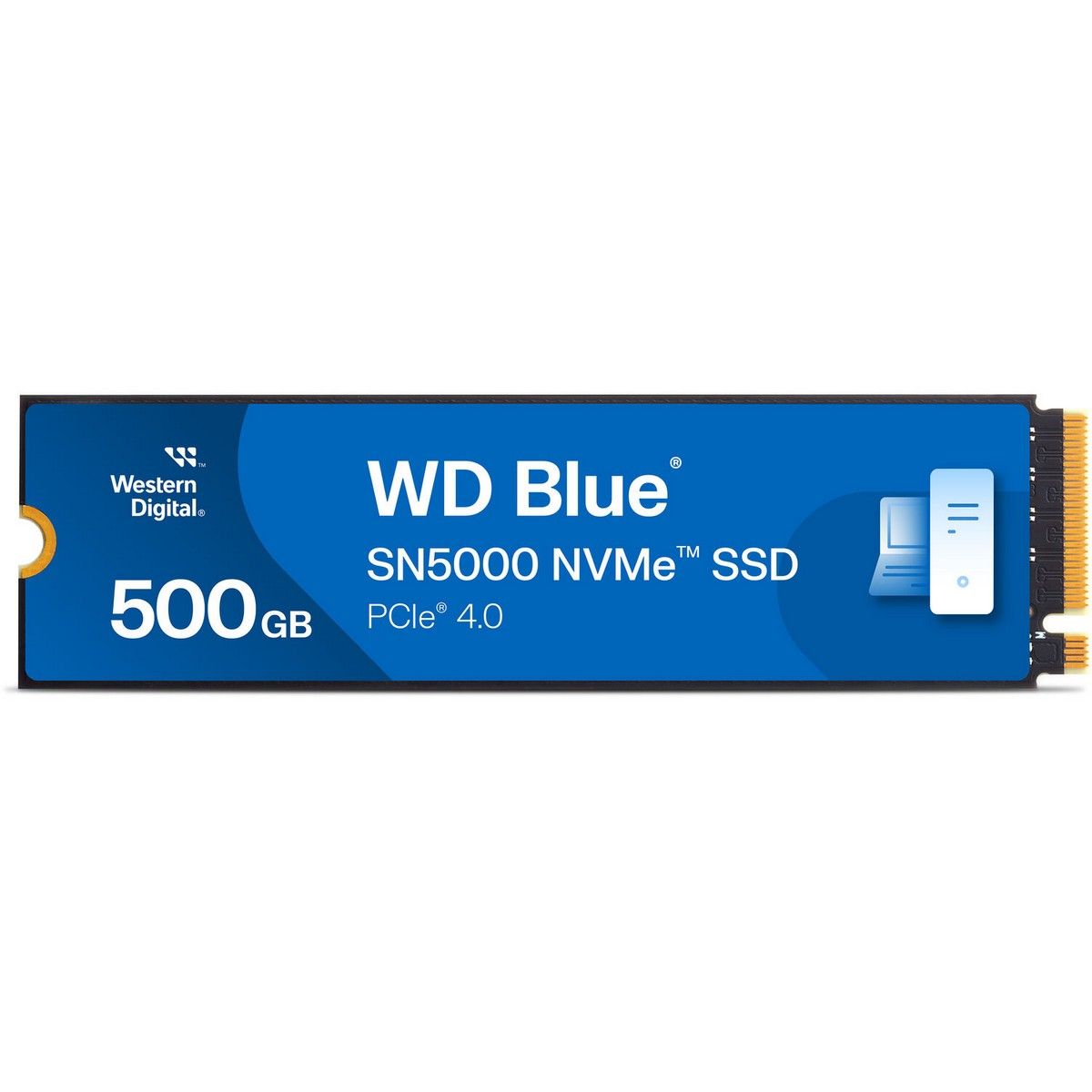 Накопитель SSD М.2 2280 500ГБ, WD Blue SN5000, PCIe 4.0 x4, 3D TLC NAND, до 5000/4300 МБ/с