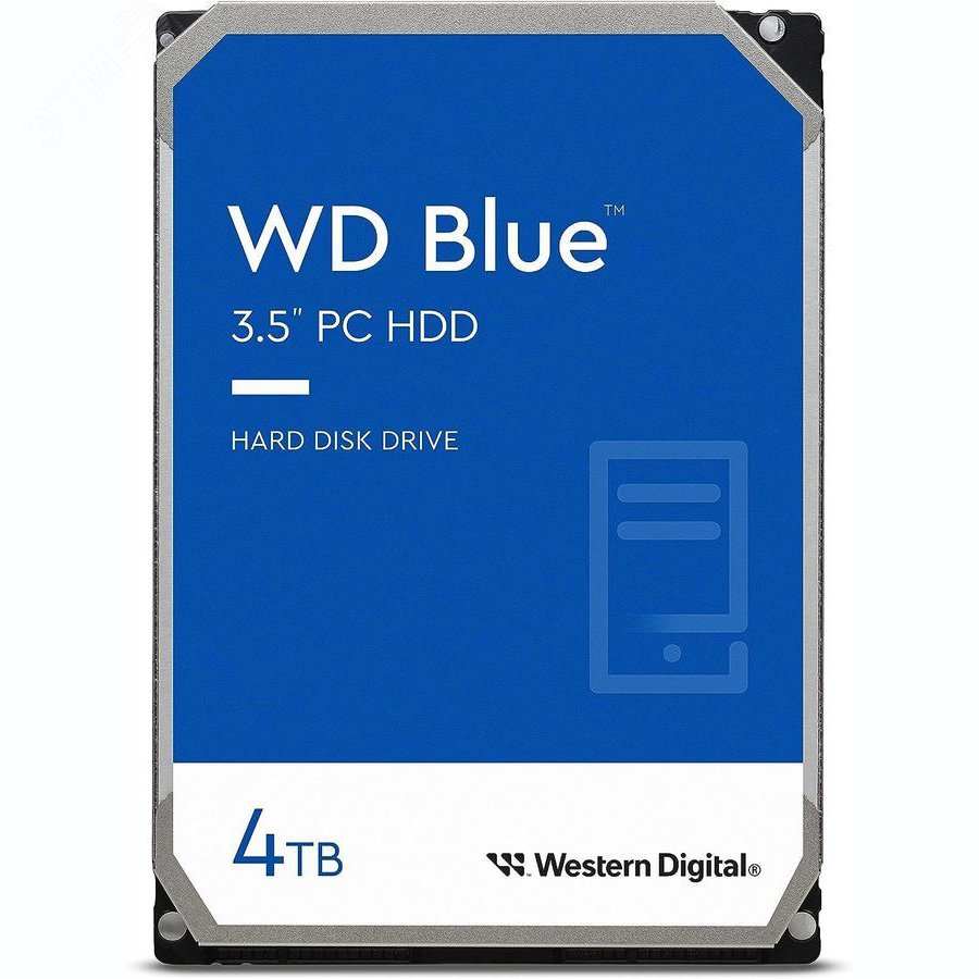 Изображение товара Жесткий диск 4TB Blue 3.5'' SATAIII 5400 об/мин 256 МБ Western Digital